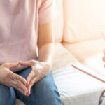 Menopause hormone therapy treatment consultation discussing risks and side effects