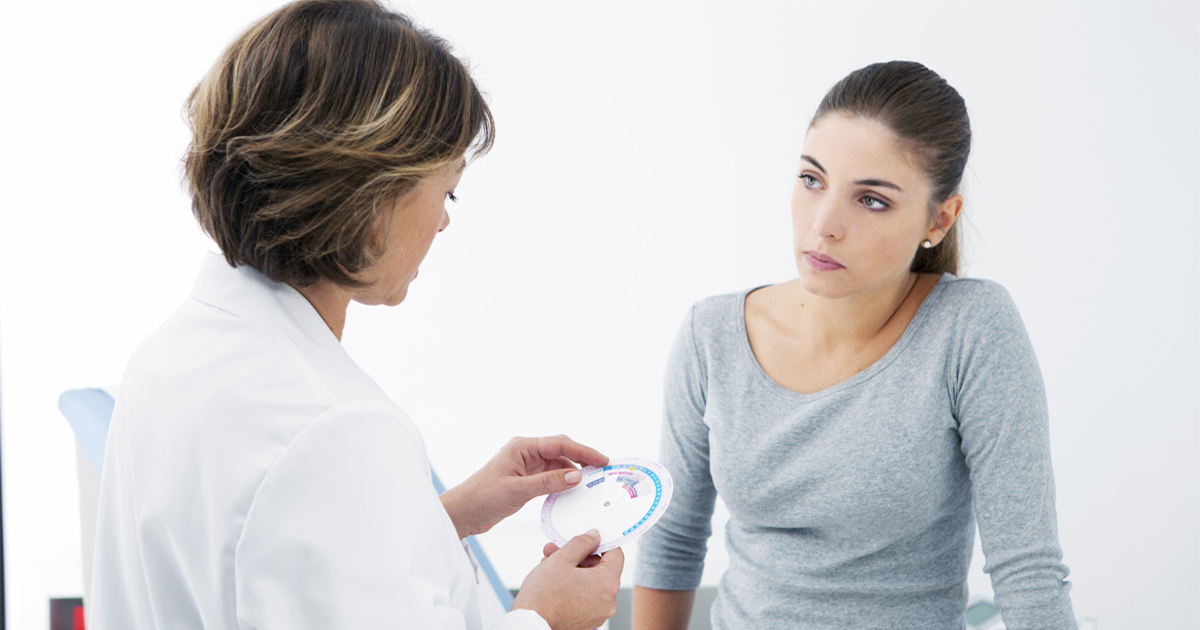 Woman receiving hormone replacement therapy consultation in St. Johns FL