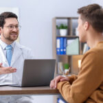 Testosterone Therapy Monitoring during a follow-up appointment for men's hormone health